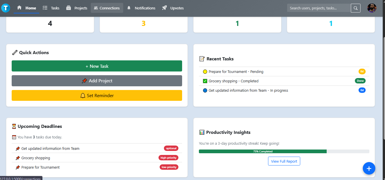 TaskFlow Dashboard